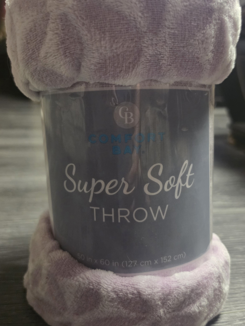 Comfort Bay Plush Throw Blanket - Lavender Mist